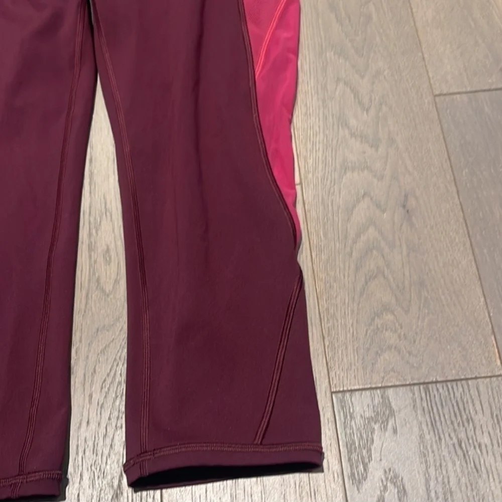 LULULEMON BERRY COLOR ME OMBRE CROPPED LEGGINGS SIZE 8